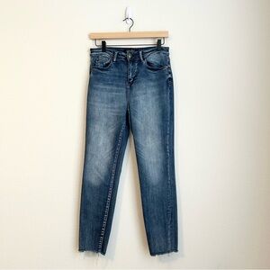 Judy Blue Shelley High Rise Jeans Relaxed Slim Straight Distressed, Size 29